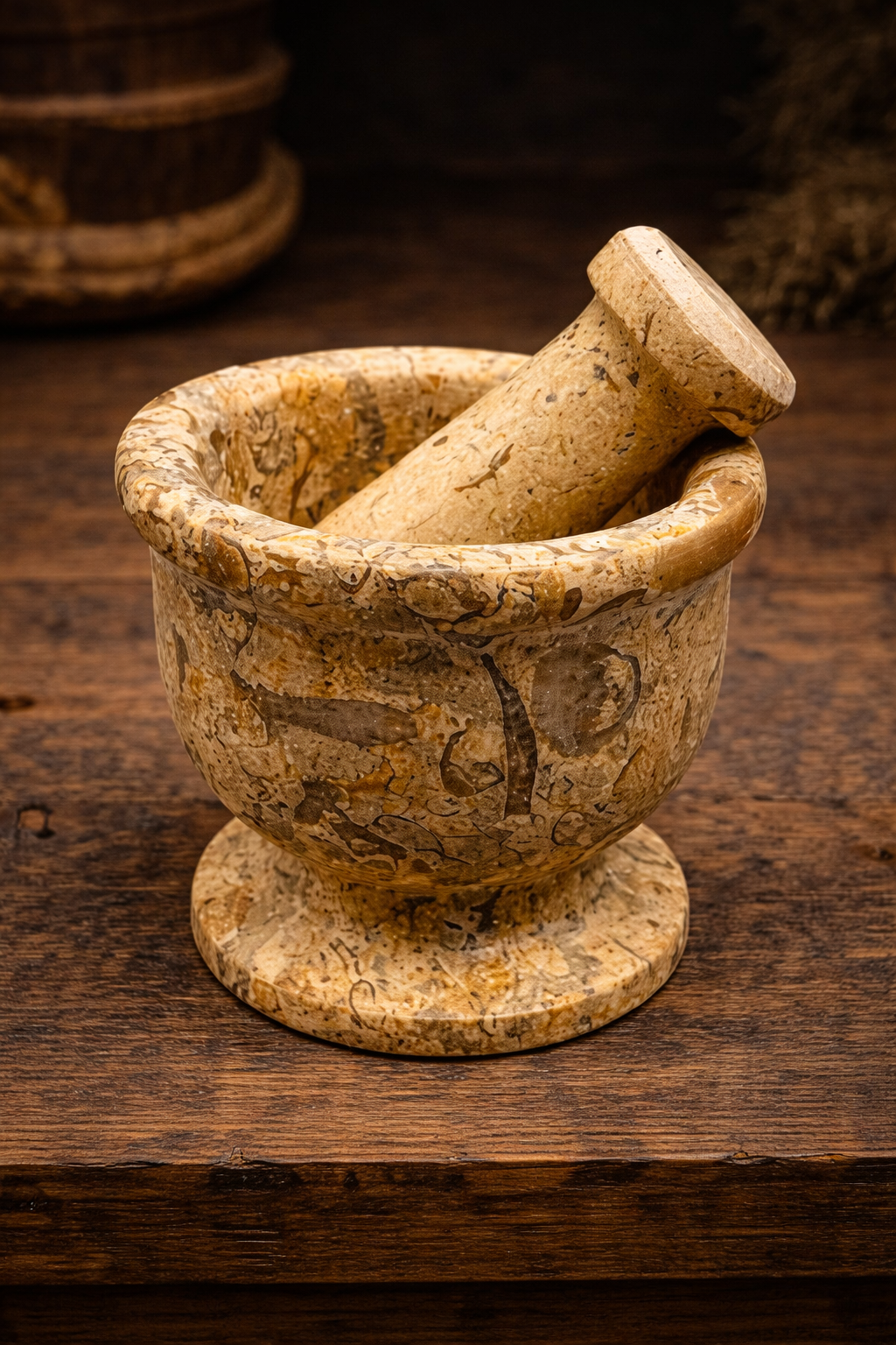 2.5 Inch Fossil Mortar & Pestle